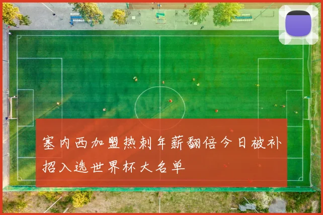 塞内西加盟热刺年薪翻倍今日被补招入选世界杯大名单